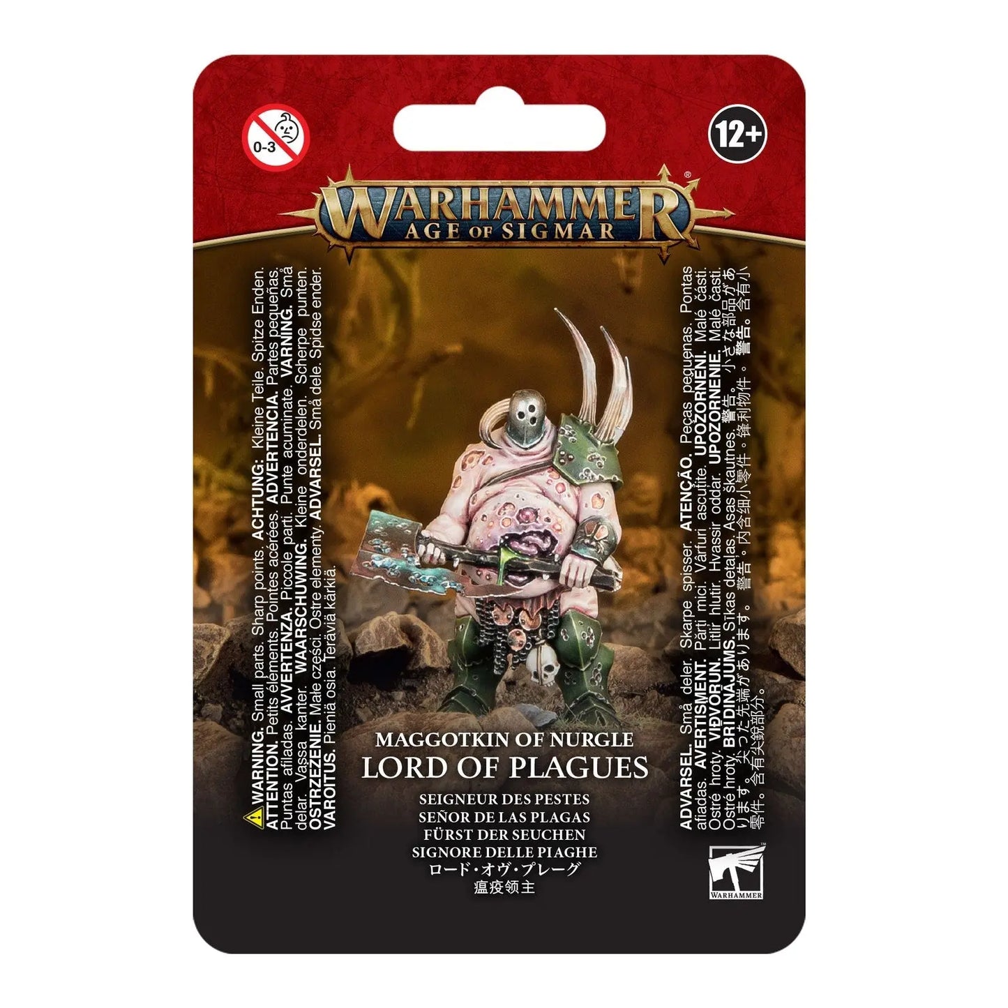 Warhammer Age of Sigmar Maggotkin of Nurgle Lord of Plagues - Hero Miniature with Plague - Ridden Great Blade | Games Workshop 83 - 32 - MOD Shop LLC