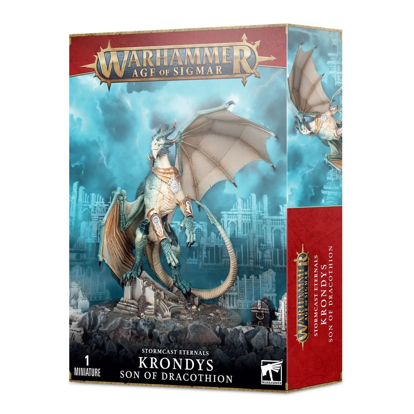 Warhammer Age of Sigmar Stormcast Eternals Krondys Son of Dracothion Dragon Model Kit - Games Workshop Miniature with Alternative Karazai Build Option - MOD Shop LLC
