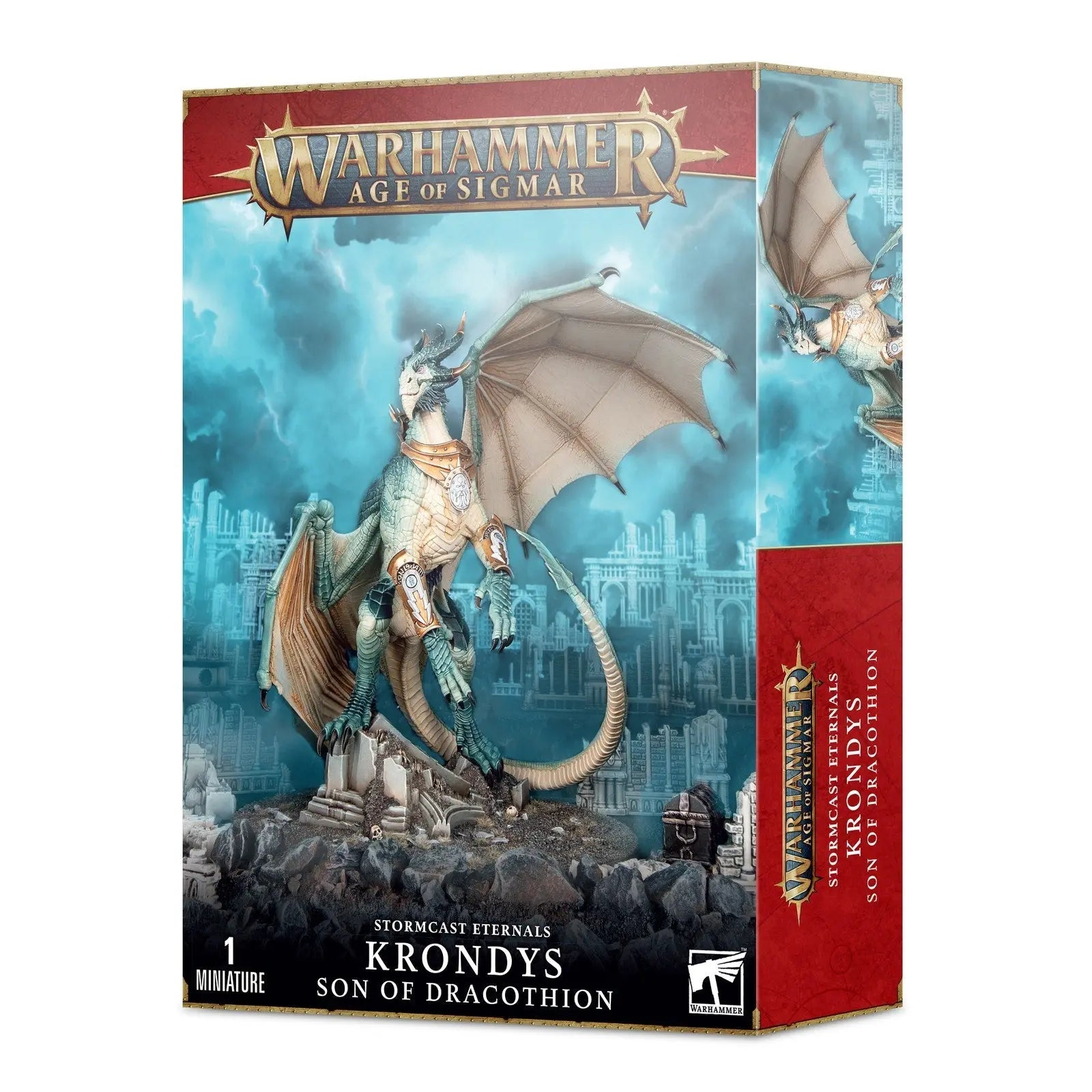 Warhammer Age of Sigmar Stormcast Eternals Krondys Son of Dracothion Dragon Model Kit - Games Workshop Miniature with Alternative Karazai Build Option - MOD Shop LLC
