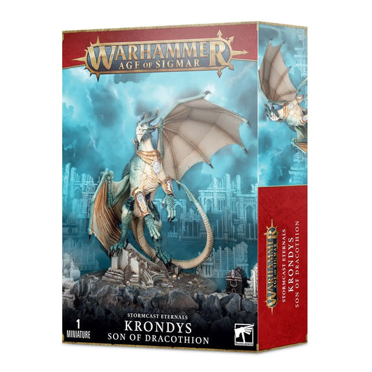 Warhammer Age of Sigmar Stormcast Eternals Krondys Son of Dracothion Dragon Model Kit - Games Workshop Miniature with Alternative Karazai Build Option - MOD Shop LLC