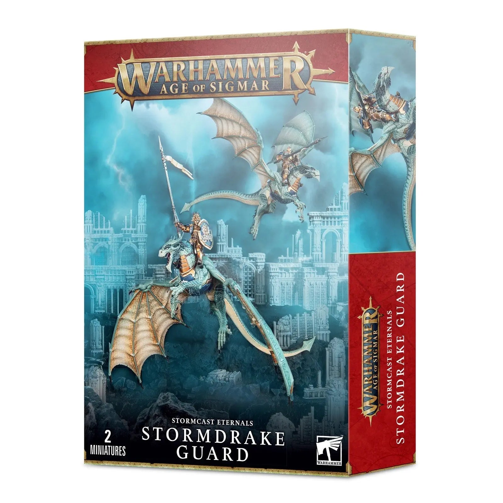 Warhammer Age of Sigmar Stormcast Eternals Stormdrake Guard - 2 Elite Dragon Rider Miniatures Kit | Games Workshop Plastic Model Set with Knight - Draconis Option | 105 Piece Fantasy Wargaming Collection - MOD Shop LLC