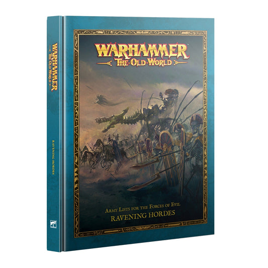 Warhammer: The Old World - Ravening Hordes Army Lists for the Forces of Evil - 160 - Page Hardcover Rulebook by Games Workshop | Complete Guide to Orc & Goblin Tribes, Warriors of Chaos, Beastmen Brayherds & Tomb Kings of Khemri - MOD Shop LLC