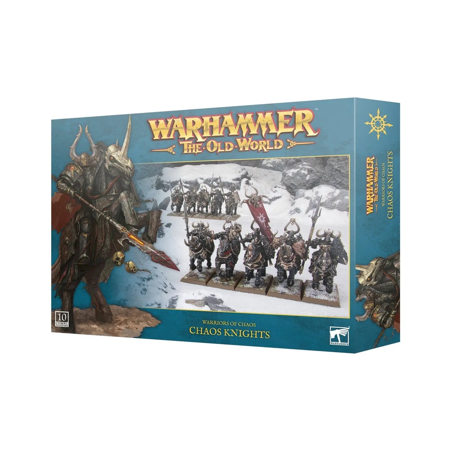 Warhammer: The Old World Warriors of Chaos - Chaos Knights (10 Miniatures) | Multipart Plastic Kit | Heavy Cavalry Shock Troops - MOD Shop LLC