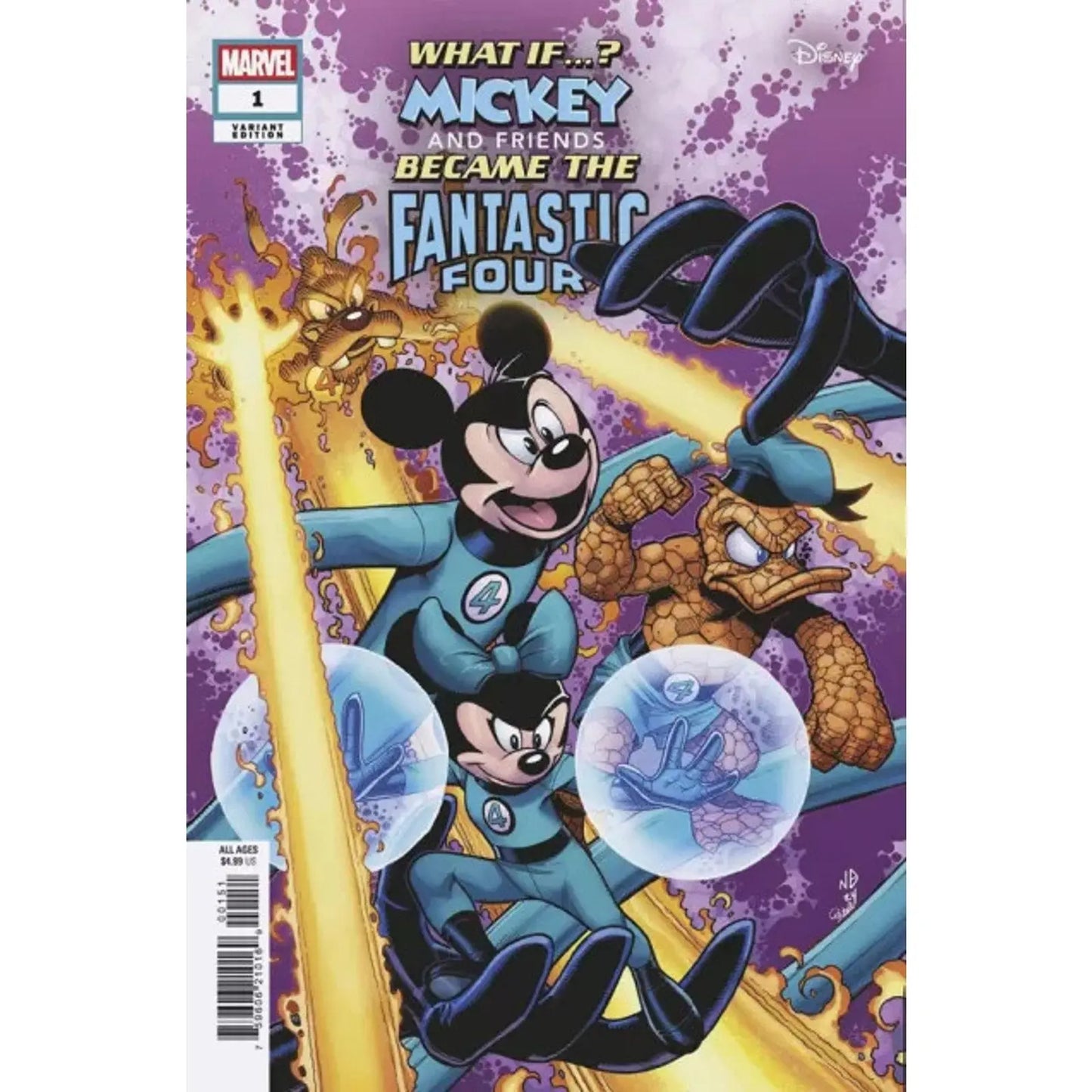 What If...? Mickey & Friends Became Fantastic Four 1E Nick Bradshaw Variant - MOD Shop LLC