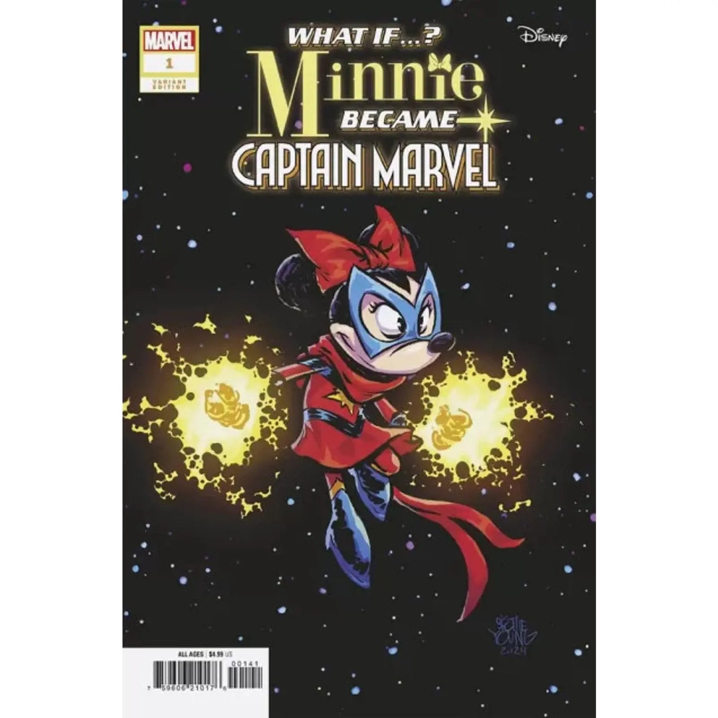 What If...? Minnie Became Captain Marvel 1D Skottie Young Variant - MOD Shop LLC
